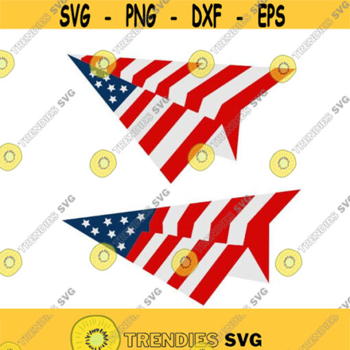 Paper Plane Usa Flag Cuttable Design SVG PNG DXF eps Designs Cameo File Silhouette Design 1336