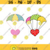 Parachute Heart Love Cuttable Design SVG PNG DXF eps Designs Cameo File Silhouette Design 1326
