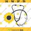 Paramedic svg stethoscope svg sunflower svg png dxf Cutting files Cricut Cute svg designs print for t shirt Design 660