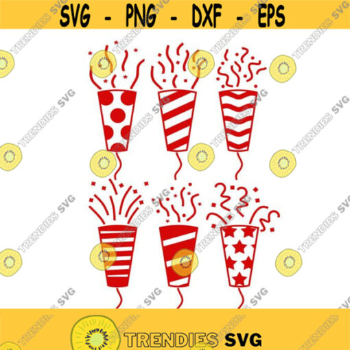 Party Poppers celebration Cuttable Design SVG PNG DXF eps Designs Cameo File Silhouette Design 1481