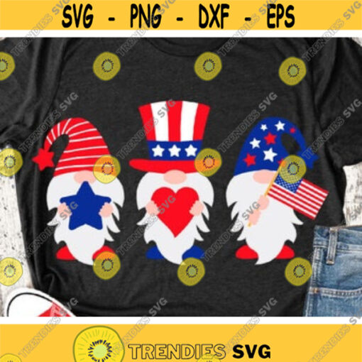Patriotic Gnomes Svg 4th of July Svg American Gnome Cut Files Love USA Svg Dxf Eps Png America Svg Funny Clipart Cricut Silhouette Design 24 .jpg