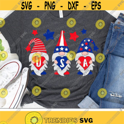 Patriotic Gnomes Svg 4th of July Svg American Gnome Cut Files Love USA Svg Dxf Eps Png Memorial Day Kids Shirt Svg Silhouette Cricut Design 1991 .jpg