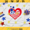 Patriotic Heart Svg 4th of July Svg Love USA Svg Dxf Eps Png American Flag Heart Svg Memorial Day Girls Svg Women Silhouette Cricut Design 1648 .jpg
