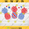 Patriotic Pineapple Svg 4th of July Svg American Flag Pineapple Svg Love USA Svg Dxf Eps Summer Clipart Cricut Silhouette Cut files Design 1864 .jpg