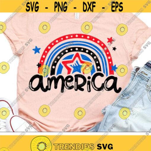 Patriotic Rainbow Svg 4th of July Svg America Cut Files American Girls Svg Dxf Eps Png Kids USA Clipart Woman Svg Silhouette Cricut Design 2444 .jpg