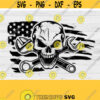 Patriotic Skull Svg Skull Mechanic Svg Mechanic Logo Wrench Engine Wrenches Svg Mechanic Skull Cutting Files