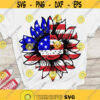 Patriotic Sunflower SVG American flag sunflower SVG 4th of July SVG Sunflower cut files