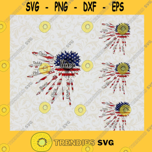 Patriotic Sunflower USA PNG American Flag PNG Love America