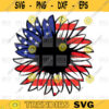 Patriotic Sunflower svg American Flag svg Flag svg Memorial Day svg png digital file 303
