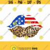 Patriotic lips svg American flag lips svg cheetah lips svg Kisses svg 4th of July Svg Patriotic SVG svg for Cricut Silhouette dxf png Design 49