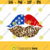 Patriotic lips svg American flag lips svg cheetah lips svg Kisses svg 4th of July Svg Patriotic SVG svg for Cricut Silhouette dxf png Design 56