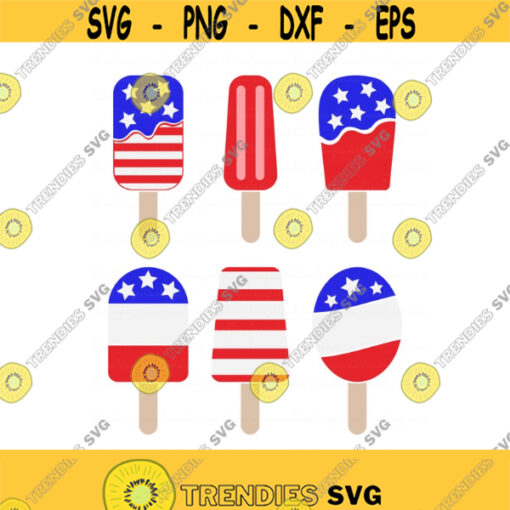 Patriotic popsicles svg popsicles svg american svg 4th of July svg png dxf Cutting files Cricut Cute svg designs card Independence Day Design 376