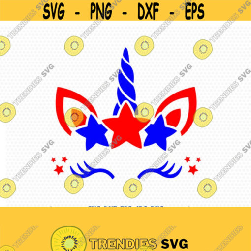 Patriotic unicorn svg Magical svg 4th of July unicorn svg 4th of July Patriotic SVG America Svg Cricut Silhouette Cut File svg dxf Design 329
