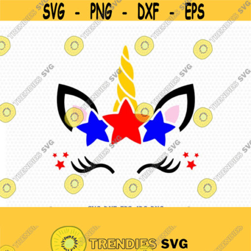 Patriotic unicorn svg Magical svg 4th of July unicorn svg 4th of July Patriotic SVG America Svg Cricut Silhouette Cut File svg dxf Design 351