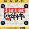 Patriots Football SVG Team Spirit Heart Sport png jpeg dxf Commercial Use Vinyl Cut File Mom Dad Fall School Pride Cheerleader Mom 1888