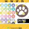 Paw Clipart. Digital Vet Appointment Reminder Clip Art. Paw Prints Icons. Pet Dog Cat Planner Printable Stickers. Instant download PNG Design 384