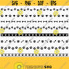 Paw Dividers SVG. Dog Paw Prints Line Dividers Cut Files Set Pet Decorative Text Borders PNG Vector Page Divider Clipart Digital dxf eps Design 237
