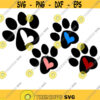 Paw Print SVG Paw SVG Heart SVG Dog Mom Svg Files For Cricut Svg Files For Silhouette Svg Cut Files Pet Lovers Download .jpg
