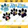 Paw Print SVG Paw SVG Heart SVG Svg File For Cricut Svg Files For Silhouette Svg Cut Files Pet Lover Commercial Use .jpg