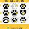 Paw Prints SVG Bundle. Dog Paws SVG. Paw Monogram Cut Files. Pet Paw Print PNG Clipart. Split Heart Paw Instant Download dxf eps jpg pdf Design 18