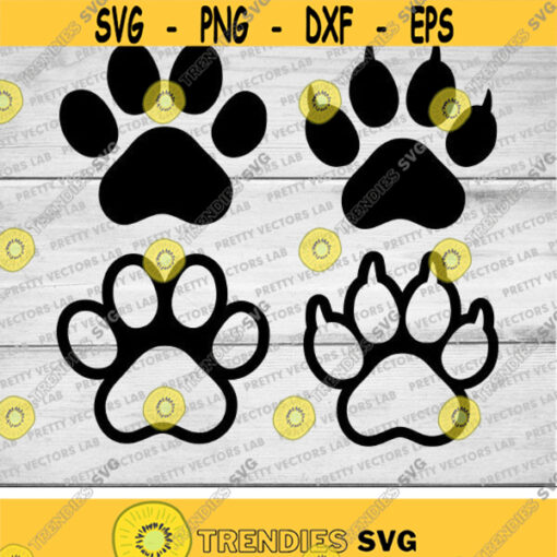 Paw Svg Paw Print Svg Dog Paw Svg Cat Paw Clipart Paw with Claws Paws Svg Dxf Eps Png Tiger Lion Print Silhouette Cricut Cut Files Design 326 .jpg