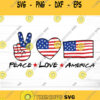Peace Love America Svg 4th of July Svg America Svg Fourth Of July Svg Svg cut files for Cricut Sublimation Designs Downloads