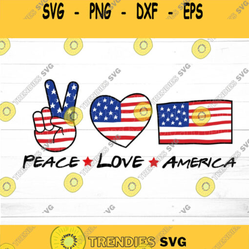 Peace Love America Svg 4th of July Svg America Svg Fourth Of July Svg Svg cut files for Cricut Sublimation Designs Downloads