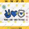 Peace Love Back the Blue Sublimation Png Digital Download Peace Love Back the Blue Png Police Sublimation PNG Peace Love Police png