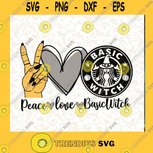Peace Love Basic Witch PNG DIGITAL DOWNLOAD for sublimation or screens Cutting Files Vectore Clip Art Download Instant