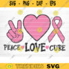 Peace Love Cure Cancer SVG Cut File Vector Printable Clipart Cancer Shirt Print Svg Cancer Awareness Breast Cancer SVG Bundle Design 855 copy