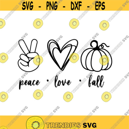 Peace Love Fall Decal Files cut files for cricut svg png dxf Design 196