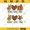 Peace Love Fall SVG Sublimation PNG Autumn Pumpkin Maple Leaf Leopard Print Heart Fall Lover Svg Dxf Cut Files for Cricut Commercial Use copy