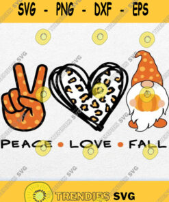 Peace Love Fall Svg Clipart Png Dxf Eps