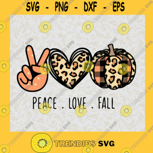 Peace Love Fall svg png eps dxf Pumpkin Leopard Halloween SVG Fall Pumpkin Halloween SVG