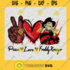 Peace Love Freddy Krueger SVG PNG EPS DXF Love Freddy SVG Krueger Halloween SVG