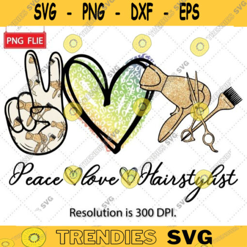 Peace Love Hairstylist PNG Hairstylist Png Hairstylist sublimation PNG Peace love Hairstylist Cheetah Sublimation Png Digital Download 611