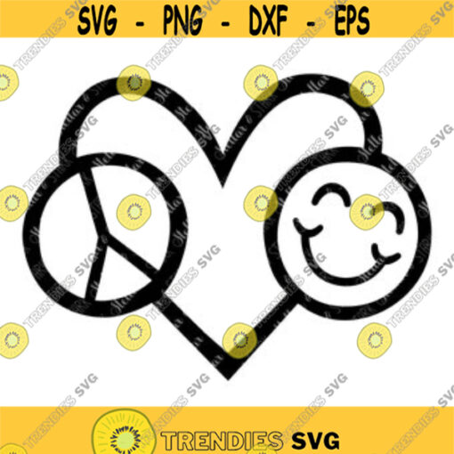 Peace Love Happiness SVG Hippy Svg Love Svg Peace Svg Peace Love Happiness Dxf Peace Love Happiness Png Retro Smiley Face Svg Design 95.jpg