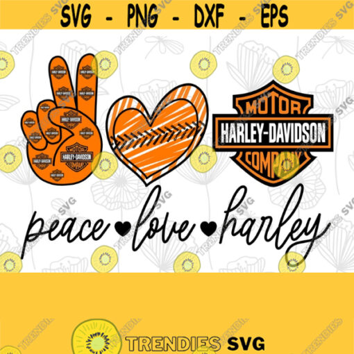 Peace Love Harley PNG digital download PNG clipart files for sublimation or print Peace love Motorcycle Biker Harley Davidson PNG Design 156