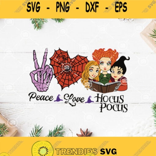 Peace Love Hocus Pocus Svg Peace Love Svg Hocus Pocus Svg Spider Svg