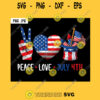 Peace Love July 4th PNG Funny Fireworks Firecrackers Us Flag 4th Of July Independence Day PNG JPG