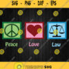 Peace Love Law Svg Png Dxf Eps