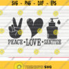Peace Love Sanitize SVG Quarantine Social distancing SVG Cut File clipart printable vector commercial use instant download Design 75