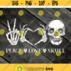 Peace Love Skull Svg Peace Love Skull Skeleton Lover svg Skull svg criut file clipart svg png eps dxf Design 519 .jpg