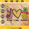 Peace Love Summer Pineapple Just in time for Summer Perfect for Sublimation cricut file clipart svg png eps dxf Design 25
