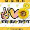 Peace Love Sunshine Tie Dye PNG Sublimation Print Direct Print File Summer PNG Kindness Designs Be Kind Positive Quotes Sunflower Design 256 .jpg