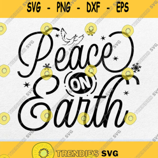 Peace On Earth Christmas Svg Png