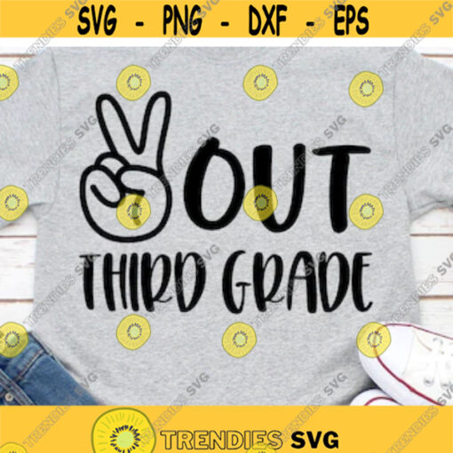 Peace Out Sixth Grade Svg Last Day of School Svg Boy 6th Grade Svg Summer Break Kids Graduation Shirt Svg Cut Files for Cricut Png