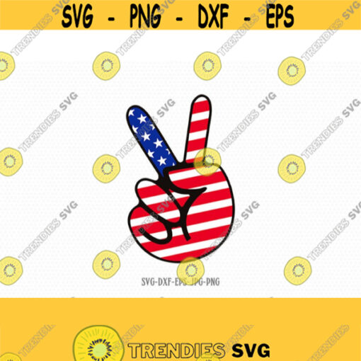 Peace Sign SVG Peace SVG Peace Sign with American Flag 4th of July Svg Patriotic SVG svg Cricut Silhouette png Design 601