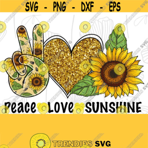 Peace love sunshine ORIGINAL Sublimation Png Digital Download Peace love sunflower PNG Digital Design File Sublimation Download PNG Design 353