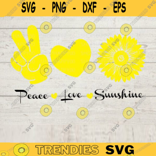 Peace love sunshine svg Sunflower svg Hand Peace Sign svg Peace Love SVG Hand Drawn Heart Svg svg for Cricut Instant Download 731 copy